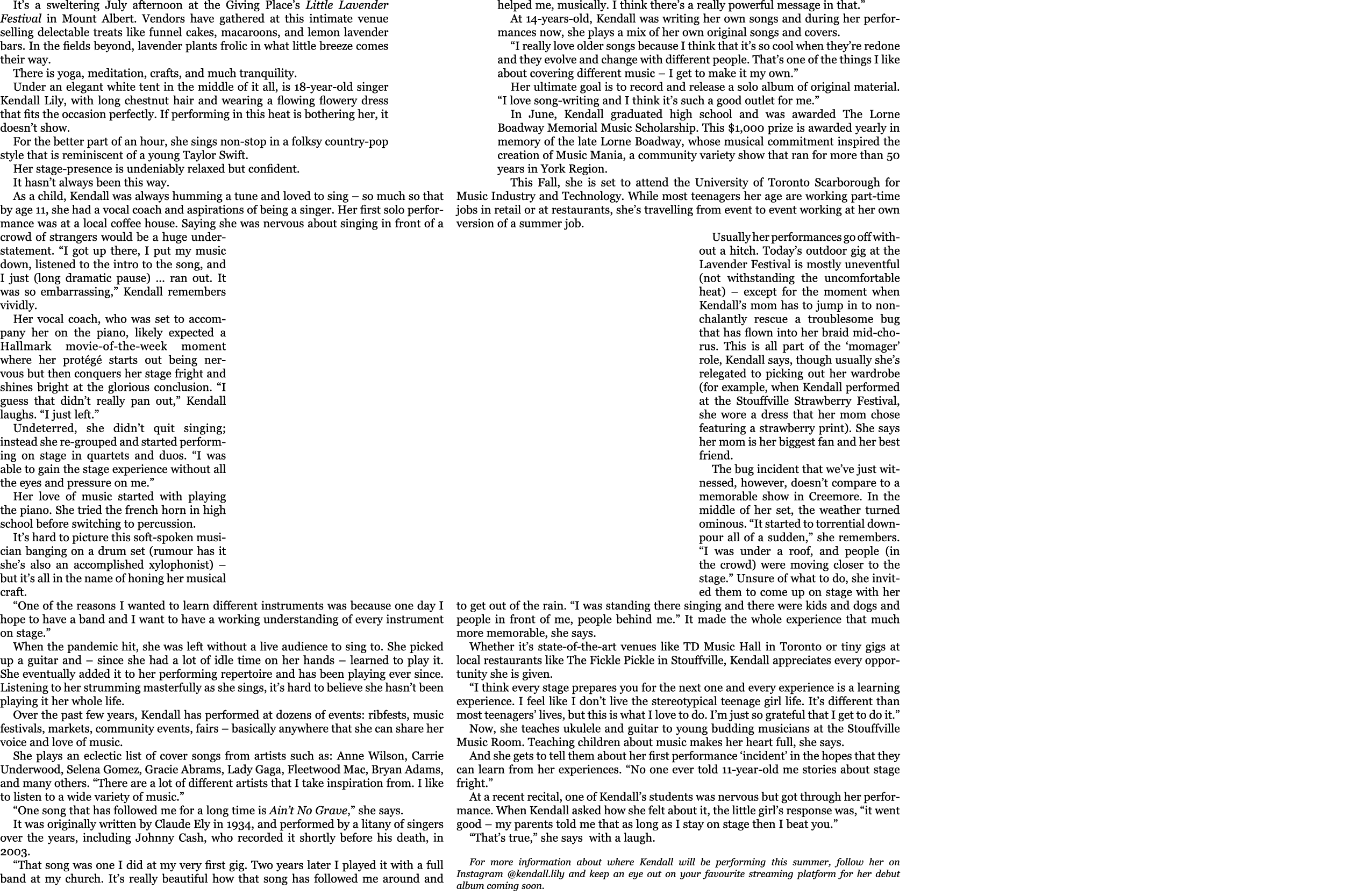 It’s a sweltering July afternoon at the Giving Place’s Little Lavender Festival in Mount Albert. Vendors have gathere...